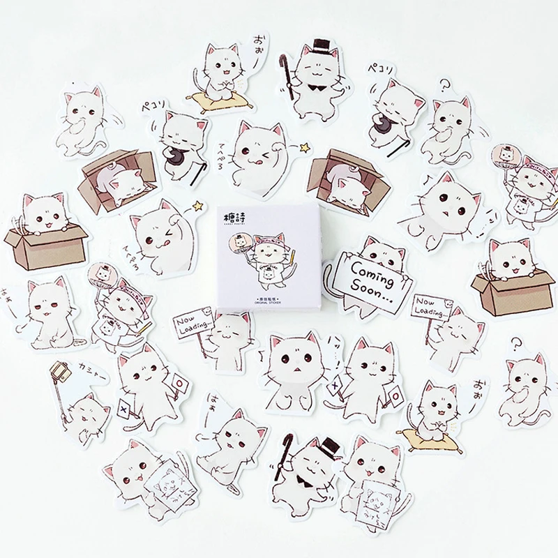 Joylong 45Pcs Pusheen Kids Stickers Scrapbooking Cute Cartoon Cats Kawaii Sticker Pack Toys For Children Diary Decoration
Joylong 45Pcs Pusheen Kids Stickers Scrapbooking Cute Cartoon Cats Kawaii Sticker Pack Toys For Children Diary Decoration