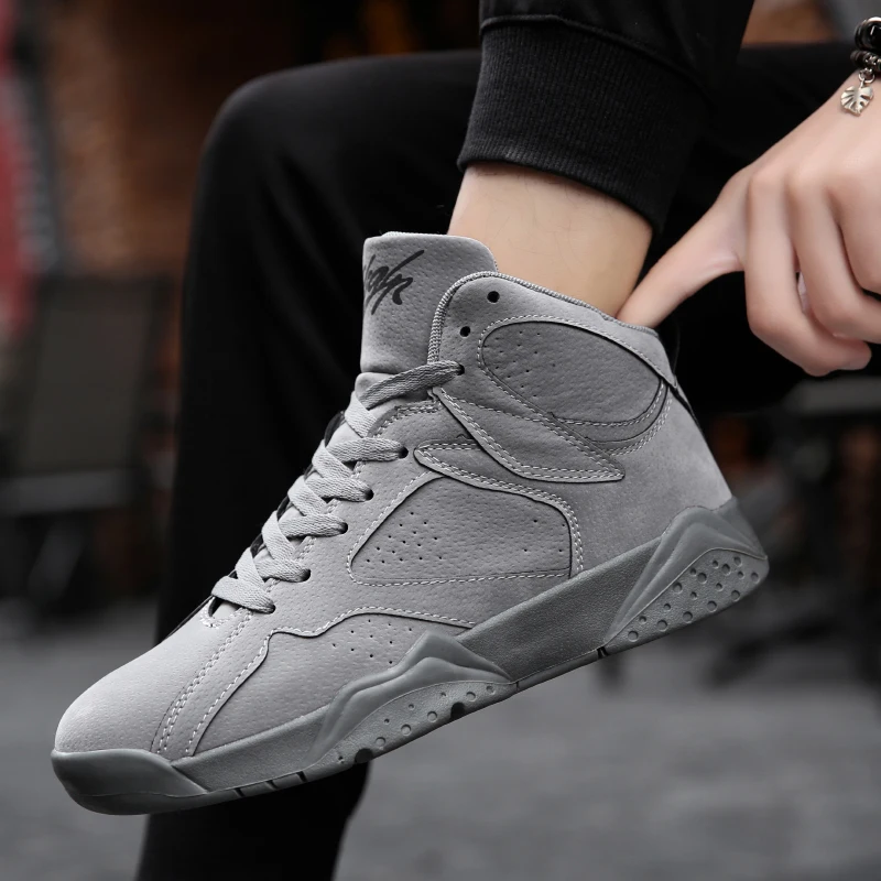 Men Basketball Shoes Durable Non-slip Sport Shoes Lace Up PU Upper Shoes High-top Sneakers Zapatillas Hombre Black Gray Khaki
Men Basketball Shoes Durable Non-slip Sport Shoes Lace Up PU Upper Shoes High-top Sneakers Zapatillas Hombre Black Gray Khaki
