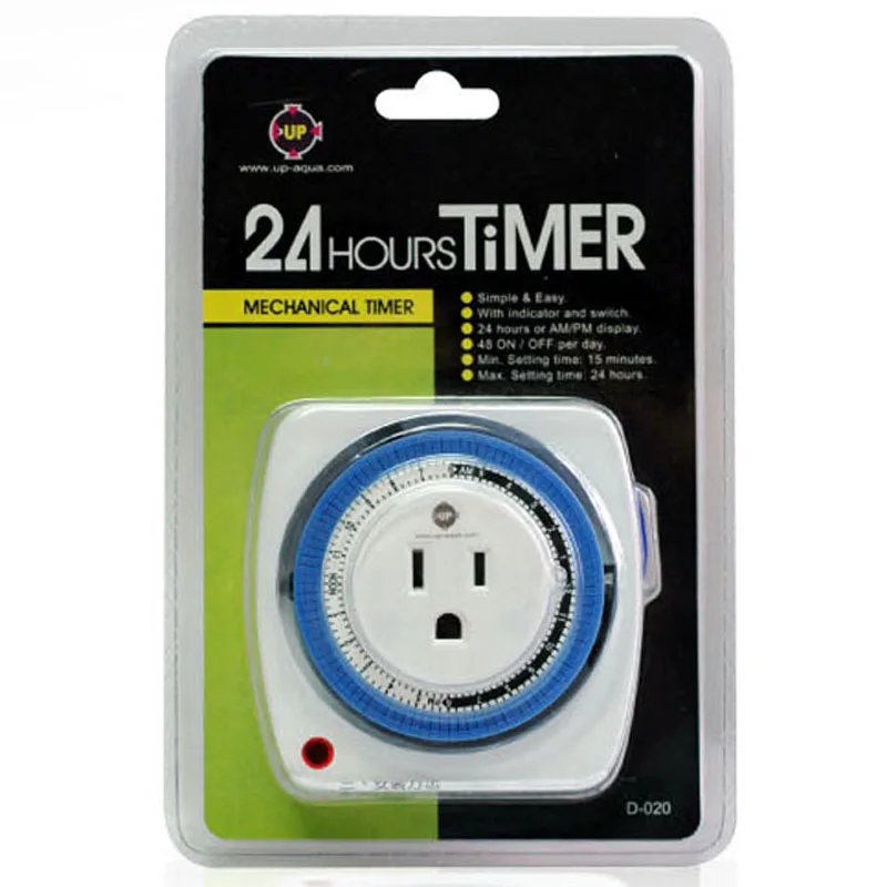 24 Hour Aquarium Timer Controller for LED Light Power / CO2 Regulator / Air Pump
24 Hour Aquarium Timer Controller for LED Light Power / CO2 Regulator / Air Pump