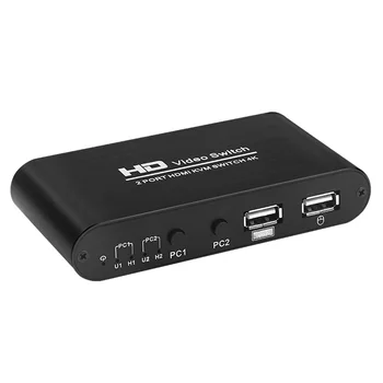 Besegad 2-Port USB 2.0 4K KVM Switch Hub Box Adapter Connector USB Cable for Computer PC Laptop Keyboard Mouse Monitor Printer
Besegad 2-Port USB 2.0 4K KVM Switch Hub Box Adapter Connector USB Cable for Computer PC Laptop Keyboard Mouse Monitor Printer