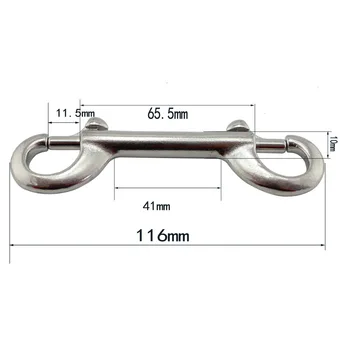 4.5" Stainless Double End Bolted Snap Hook Heavy Duty Landyard Marine SS316 Hardware Luggage Snap Buckle Metal Clip 5pcs
4.5" Stainless Double End Bolted Snap Hook Heavy Duty Landyard Marine SS316 Hardware Luggage Snap Buckle Metal Clip 5pcs