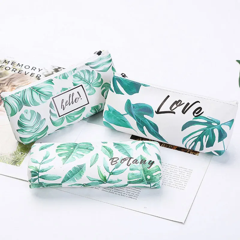 1 pcs Green leaves PU leather Zipper bag Pencil Bag Case children pen bags Cosmetic Bag children gift kawaii stationery
1 pcs Green leaves PU leather Zipper bag Pencil Bag Case children pen bags Cosmetic Bag children gift kawaii stationery