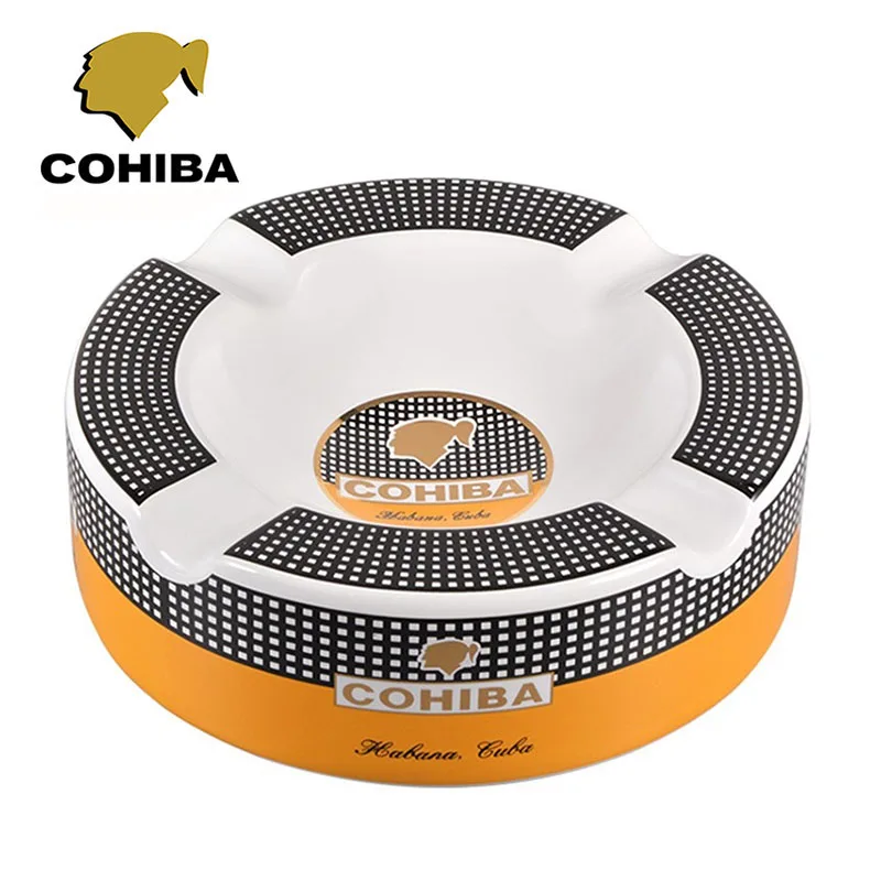Cohiba Ceramic Cigar Ashtray Smokeless Household Creative Cigarette Ashtray Round Pocket Portable Ashtray High End
Cohiba Ceramic Cigar Ashtray Smokeless Household Creative Cigarette Ashtray Round Pocket Portable Ashtray High End