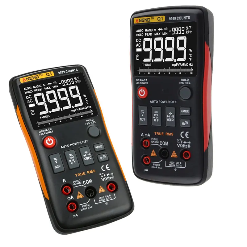 ANENG Q1 True-RMS Digital Multimeter 9999 Counts Professional Multimetro Transistor Capacitor NCV Testers lcr Meter
ANENG Q1 True-RMS Digital Multimeter 9999 Counts Professional Multimetro Transistor Capacitor NCV Testers lcr Meter