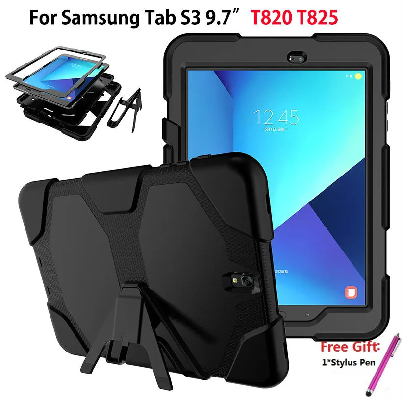 Безопасный ударопрочный сверхпрочный чехол-подставка для Samsung Galaxy Tab S3 9 7 SM-T820 SM-825