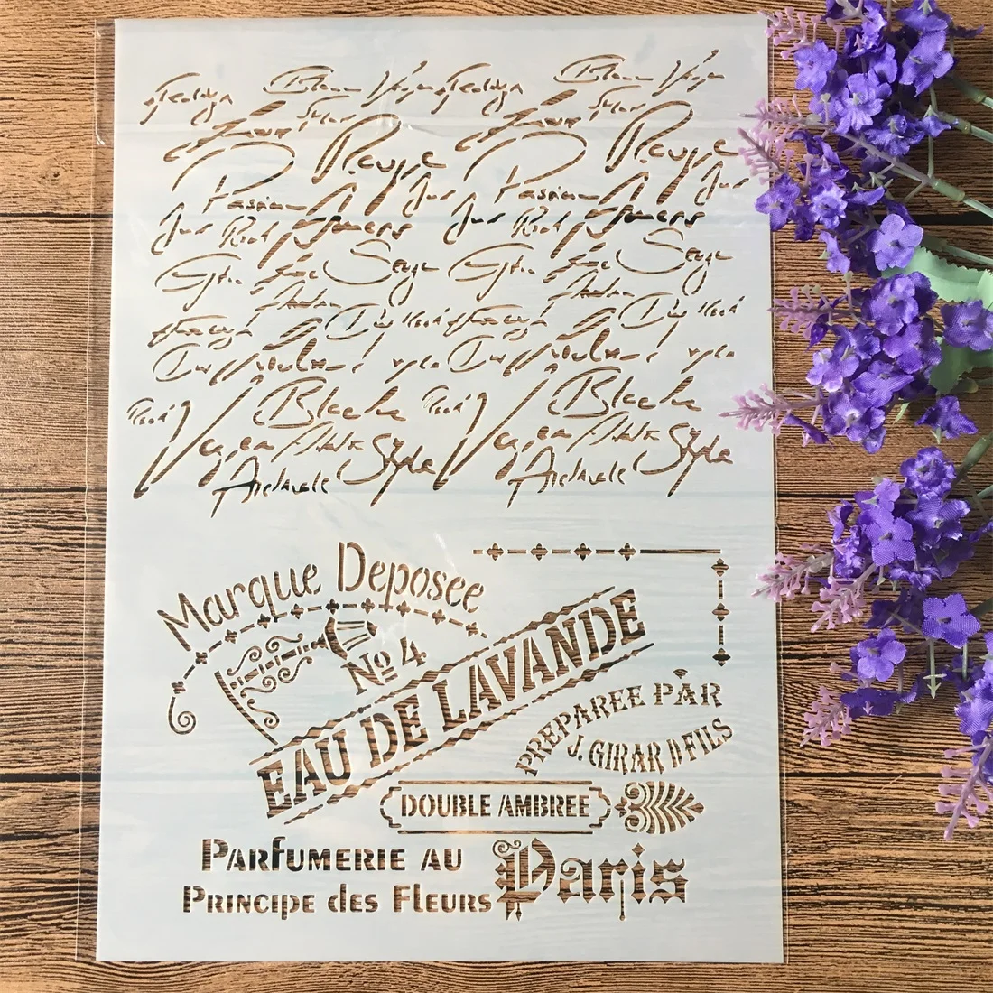 2019 French Words Paris A4 DIY Craft Layering Stencils Wall Painting Scrapbooking Stamping Embossing Album Decor Paper Template
2019 French Words Paris A4 DIY Craft Layering Stencils Wall Painting Scrapbooking Stamping Embossing Album Decor Paper Template