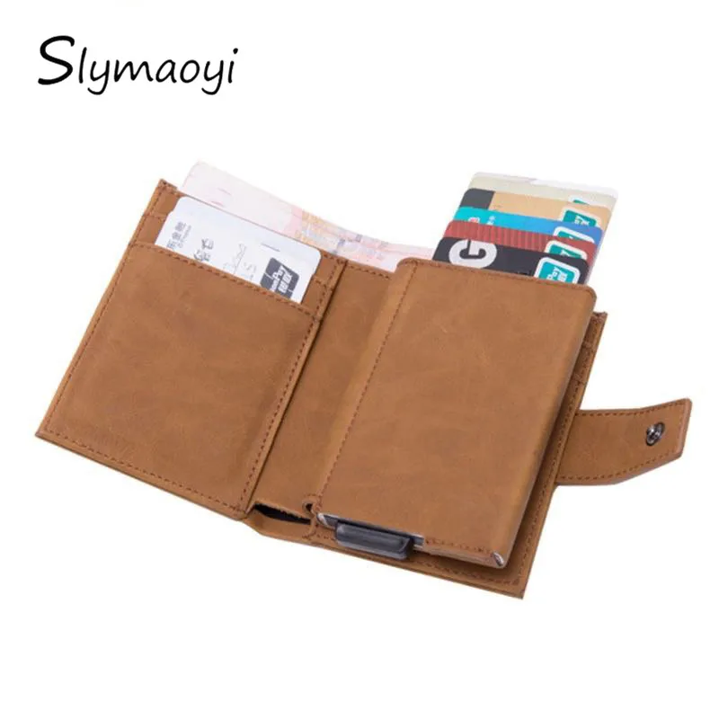 New Metal Credit Card Holder Automatic Pop Up Vintage Aluminum Wallet PU Leather Anti-theft Rfid Blocking Wallet Men card Holder
New Metal Credit Card Holder Automatic Pop Up Vintage Aluminum Wallet PU Leather Anti-theft Rfid Blocking Wallet Men card Holder