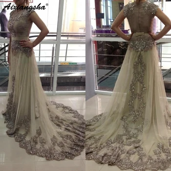 Elegant Muslim Evening Dresses A-line Tulle Lace Beaded Islamic Dubai Saudi Arabic Long Evening Gown Prom Dress
Elegant Muslim Evening Dresses A-line Tulle Lace Beaded Islamic Dubai Saudi Arabic Long Evening Gown Prom Dress