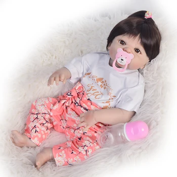 Fashion 23 Inch Reborn Baby Girl Doll Full Silicone Vinyl toys infant Realistic Princess Baby Toy Doll bedtime play house toys
Fashion 23 Inch Reborn Baby Girl Doll Full Silicone Vinyl toys infant Realistic Princess Baby Toy Doll bedtime play house toys