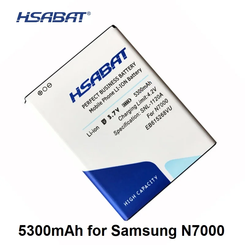HSABAT EB615268VU 5300mAh Battery for Samsung GALAXY NOTE N7000 Battery I9220 I9228 I889 i717 Batteries
HSABAT EB615268VU 5300mAh Battery for Samsung GALAXY NOTE N7000 Battery I9220 I9228 I889 i717 Batteries