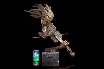 62 CM West Art Deco Bronze Women Girl Maiden Violin violinist abstract Sculpture
62 CM West Art Deco Bronze Women Girl Maiden Violin violinist abstract Sculpture
