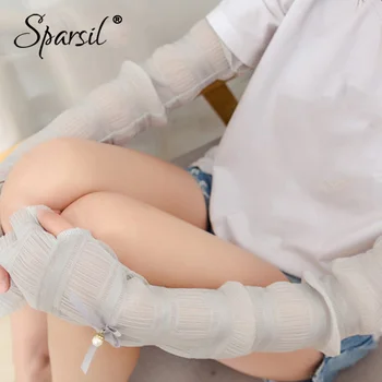 Sparsil Ladies Lace Gloves Driving Long Section of Thin Mitten Bowknot Peral Thumb Hole Sunscreen Solid Breathable for Girls
Sparsil Ladies Lace Gloves Driving Long Section of Thin Mitten Bowknot Peral Thumb Hole Sunscreen Solid Breathable for Girls