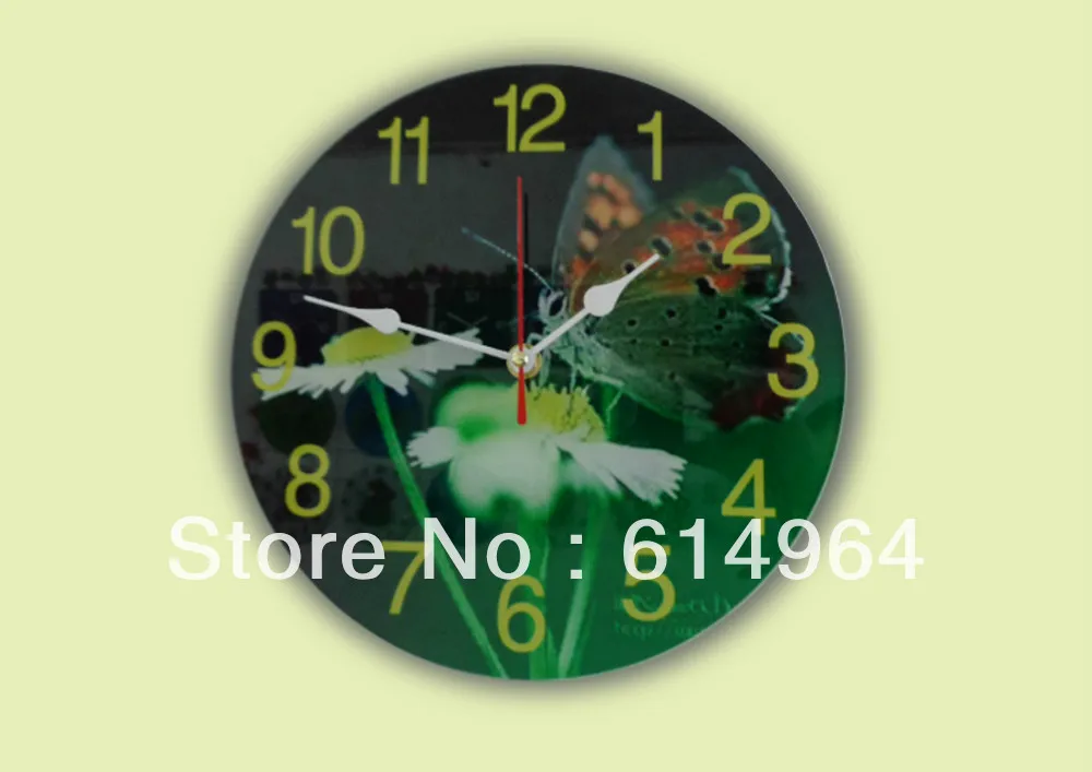 2014New wall clock for whole sale Round shape glass material house using new year gift 25cm1piece free shipping
2014New wall clock for whole sale Round shape glass material house using new year gift 25cm1piece free shipping