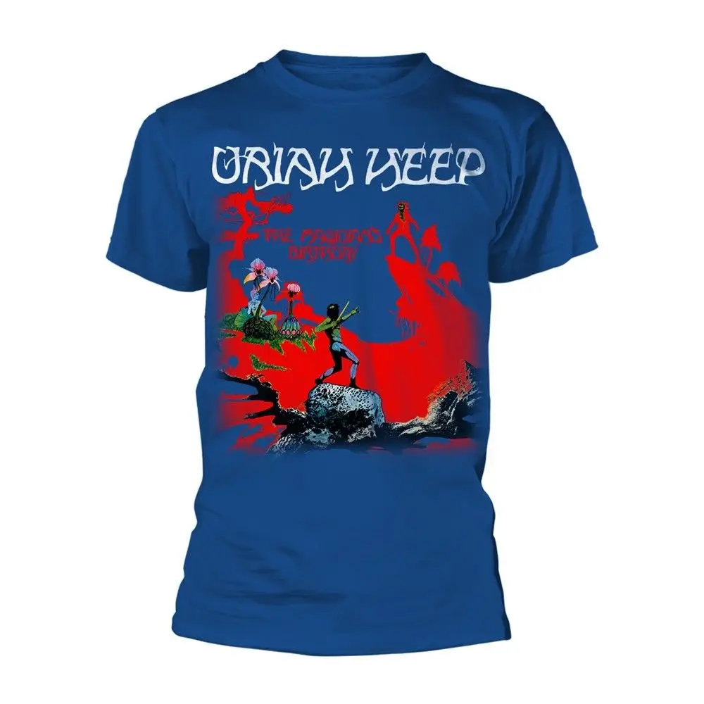 Синяя футболка Uriah Heep День рождения волшебника новинка 2019 модная дешевые