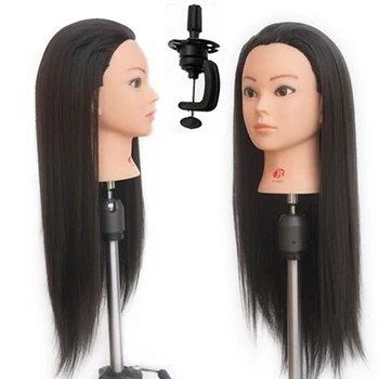 Female 26" Hairstyling Training Head Synthetic Fiber Hairdresser Mannequin Head Cosmetology Head Mannequin With Clamp
Female 26" Hairstyling Training Head Synthetic Fiber Hairdresser Mannequin Head Cosmetology Head Mannequin With Clamp