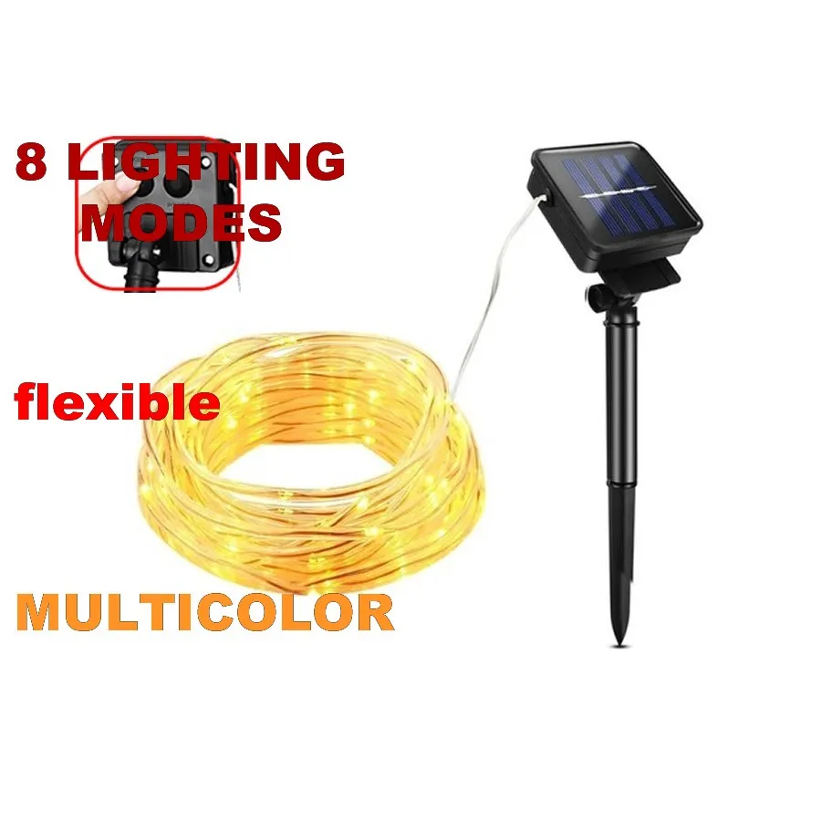 8 modes multicolor Christmas Light 33FT Wire LED String luci natale Waterproof IP65 Solar Strings Rechargeable Solar Lamps for
8 modes multicolor Christmas Light 33FT Wire LED String luci natale Waterproof IP65 Solar Strings Rechargeable Solar Lamps for