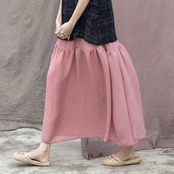 High Waist Pleated Skirt Women Solid Pink Color Vintage Ankle Length Elastic Waist Skirt Autumn Summer Fashion Pink Best Match
High Waist Pleated Skirt Women Solid Pink Color Vintage Ankle Length Elastic Waist Skirt Autumn Summer Fashion Pink Best Match