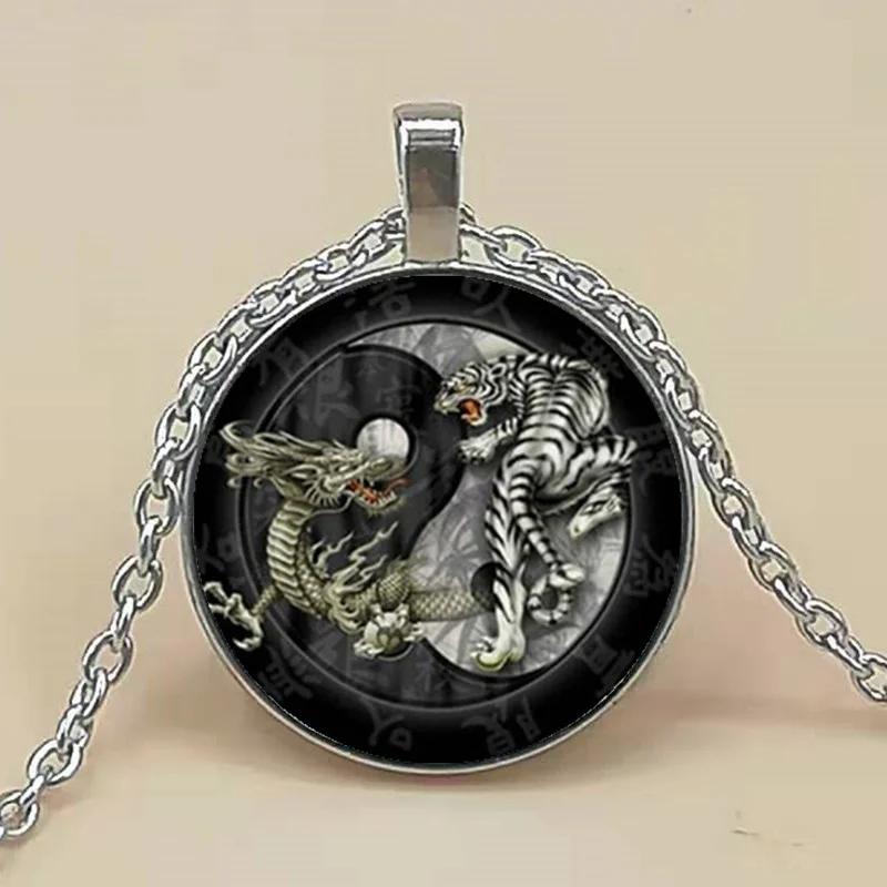 New fashion China style Tai Chi dragon tiger Yin Yang retro glass pendant long chain necklace jewelry items for women men
New fashion China style Tai Chi dragon tiger Yin Yang retro glass pendant long chain necklace jewelry items for women men