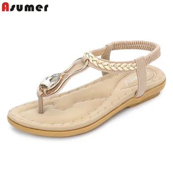 ASUMER Size 34-41 Women sandals high quality 2020 summer shoes flip flips rhinestone Ethnic style ladies flat sandals
ASUMER Size 34-41 Women sandals high quality 2020 summer shoes flip flips rhinestone Ethnic style ladies flat sandals