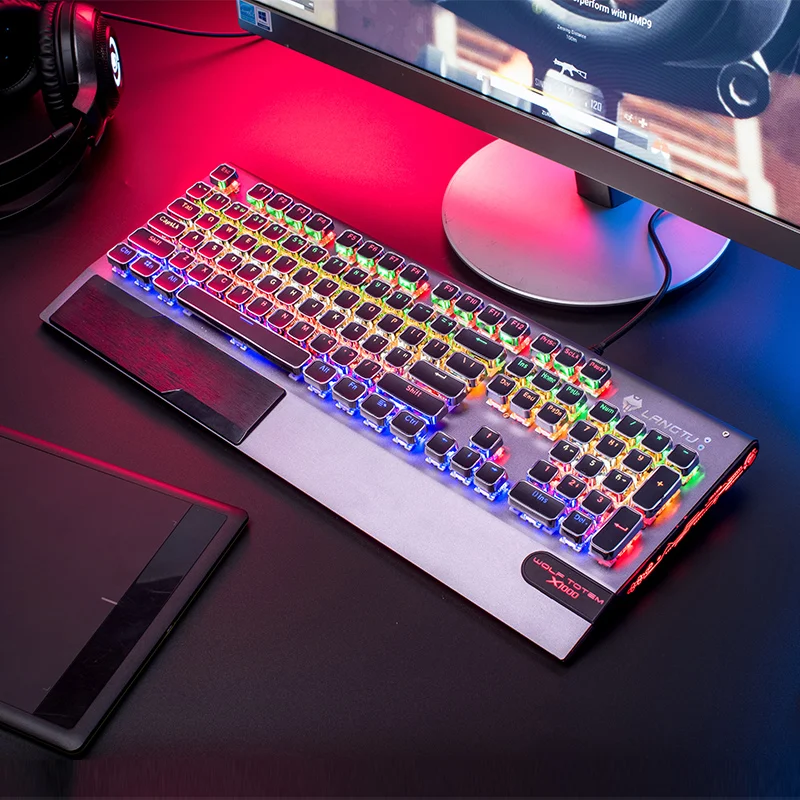 High-end Gaming Mechanical Keyboard LED Backlight Wired Keyboard Waterproof Blue Black Switch Professional Mechanical Keyboard
High-end Gaming Mechanical Keyboard LED Backlight Wired Keyboard Waterproof Blue Black Switch Professional Mechanical Keyboard