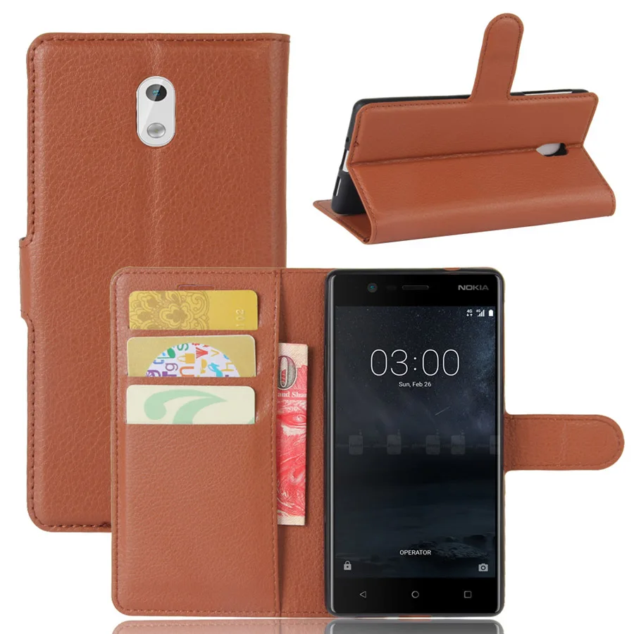 Fashion Wallet PU Leather Case Cover For NOKIA 3 Flip Protective Phone Back Shell With Card Slot Holders
Fashion Wallet PU Leather Case Cover For NOKIA 3 Flip Protective Phone Back Shell With Card Slot Holders