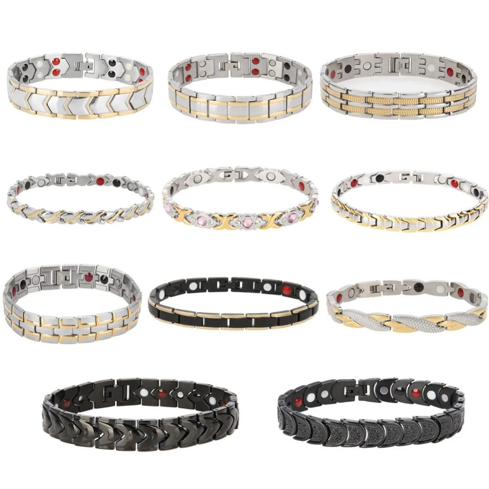 11 Type Healing Magnet Bracelet Bangle Women Men Stainless Steel Health Care Magnetic Germanium Energy Power Male Casual Jewelry
11 Type Healing Magnet Bracelet Bangle Women Men Stainless Steel Health Care Magnetic Germanium Energy Power Male Casual Jewelry