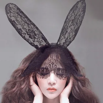 Women Rabbit Ears Sexy Lace Model Hair Band Bunny Veil Fashion Black Hair Accessories Halloween Party Mask
Women Rabbit Ears Sexy Lace Model Hair Band Bunny Veil Fashion Black Hair Accessories Halloween Party Mask