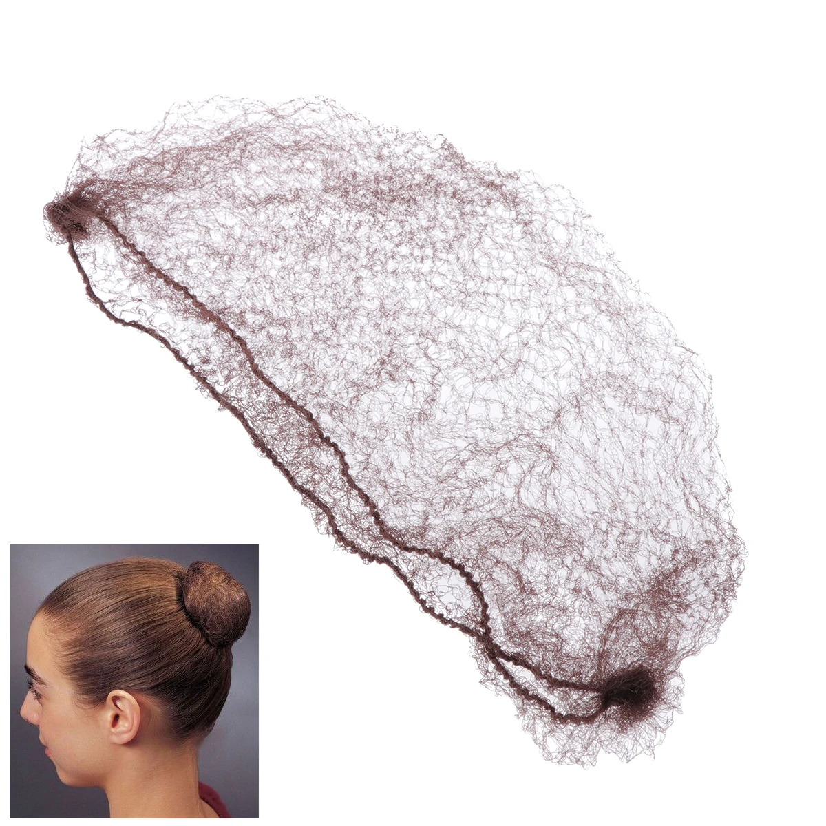 

50pcs Hair Nets Invisible Elastic Edge Mesh Hairnet Ballet Bun Hair Nets Mesh Dance Skating Snoods Hair Net Bun Cover