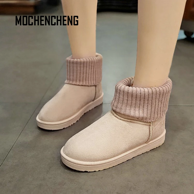 Woman's Snow Ankle Boots Winter Warm Flock Upper Plush Lining Slip-On Flat with Round Toe Comfoetable Female Ladies Rubber Boots
Woman's Snow Ankle Boots Winter Warm Flock Upper Plush Lining Slip-On Flat with Round Toe Comfoetable Female Ladies Rubber Boots