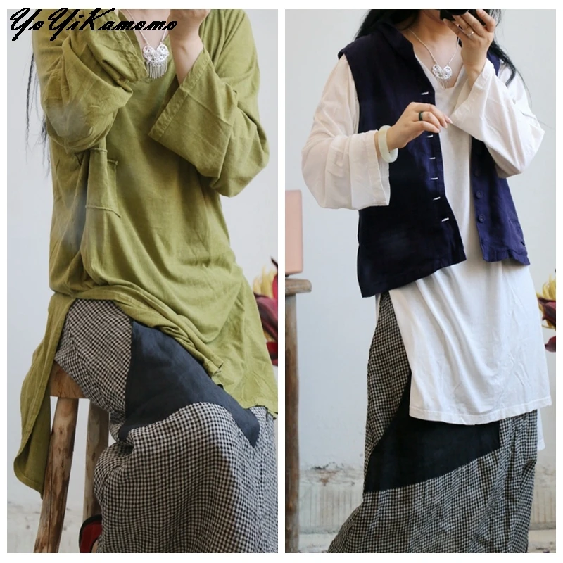 Long Sleeve T Shirt Women 2018 Autumn Spring Knitted Vintage Loose Pockets Long Shirt Female Loose Solid Color Tops
Long Sleeve T Shirt Women 2018 Autumn Spring Knitted Vintage Loose Pockets Long Shirt Female Loose Solid Color Tops