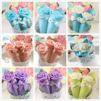 100 x New Ice Cream Cone Candy Boxes Rose Bowknot Bowtie Chocolate Gift Box Christmas Wedding Party Favors
100 x New Ice Cream Cone Candy Boxes Rose Bowknot Bowtie Chocolate Gift Box Christmas Wedding Party Favors