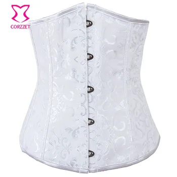 White Dobby Bridal Gothic Corselet Corset Underbust Sexy Corpetes E Espartilhos Plus Size Corsets And Bustiers For Wedding 6XL
White Dobby Bridal Gothic Corselet Corset Underbust Sexy Corpetes E Espartilhos Plus Size Corsets And Bustiers For Wedding 6XL