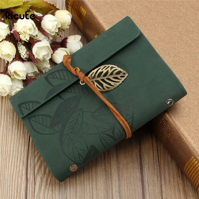 Image New Sketchbook Stationery Agenda Vintage Diary Notebook Writing Pockets Book Leaf Leather Cover Loose Blank Travel Journal Gift