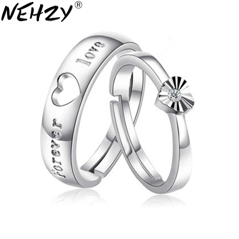 NEHZY Female fashion jewelry silver jewelry couple rings Heart-shaped opening ring One pair price
NEHZY Female fashion jewelry silver jewelry couple rings Heart-shaped opening ring One pair price