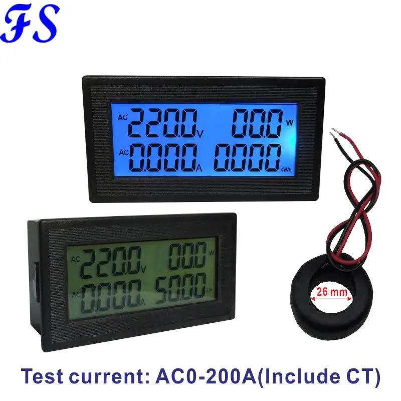 VOLTMETRO DIGITALE ISOLATO 0-20V AC LCD BLU da pannello voltmeter power supply