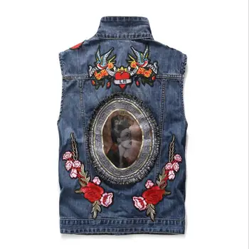M/3Xl Mens Fashion Sleeveless Denim Vests Spring And Autumn Male Embroidery Punk Male Denim Vests Large Size Jeans Tops J2870
M/3Xl Mens Fashion Sleeveless Denim Vests Spring And Autumn Male Embroidery Punk Male Denim Vests Large Size Jeans Tops J2870
