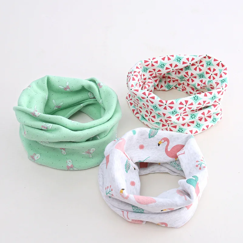  Cotton Baby Scarf 40*20cm Fashion Winter Children Scarves Baby Neck Collars Girls O Ring Scarf Spring Autumn Kids Boys Scarf