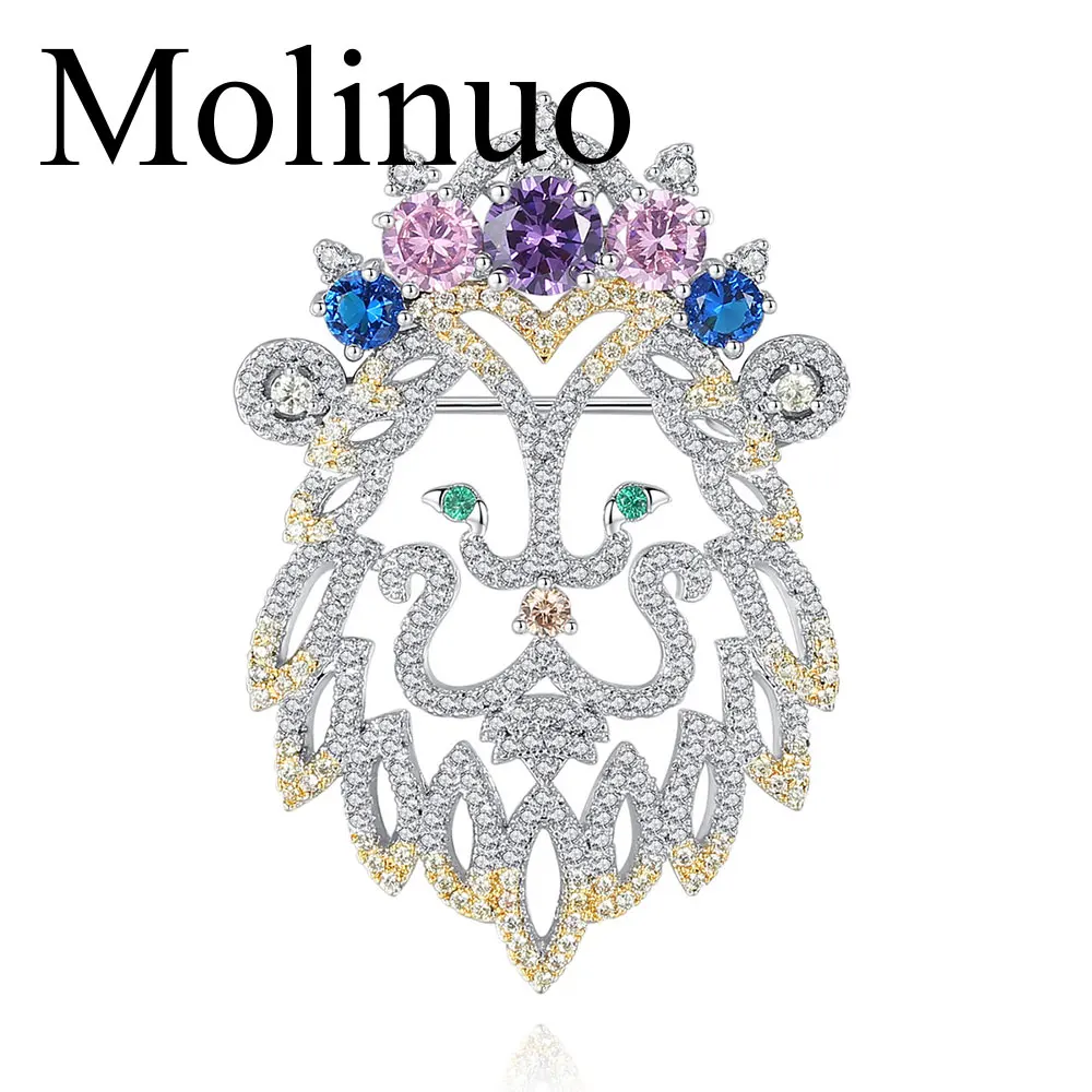 Molinuo exquisite Lion head brooch AAA zircon inlay new color zirconium European and American style fashion ladies jewelry
Molinuo exquisite Lion head brooch AAA zircon inlay new color zirconium European and American style fashion ladies jewelry