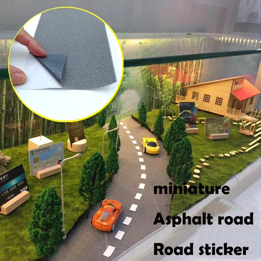 miniature Asphalt road Road sticker Road marking paper DIY Material for Scene Sand Table
miniature Asphalt road Road sticker Road marking paper DIY Material for Scene Sand Table