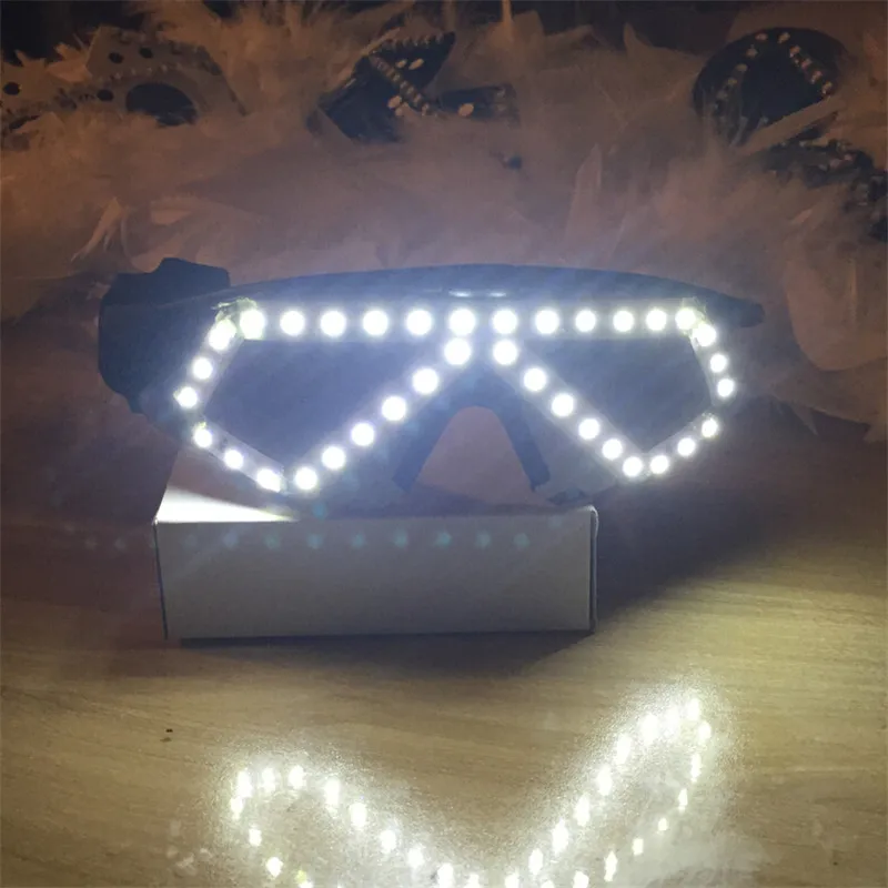  LED Luminous Flashing Party Glasses Bar DJ Christmas Halloween Masquerade Eyewear Funny Led Glasses Mask02