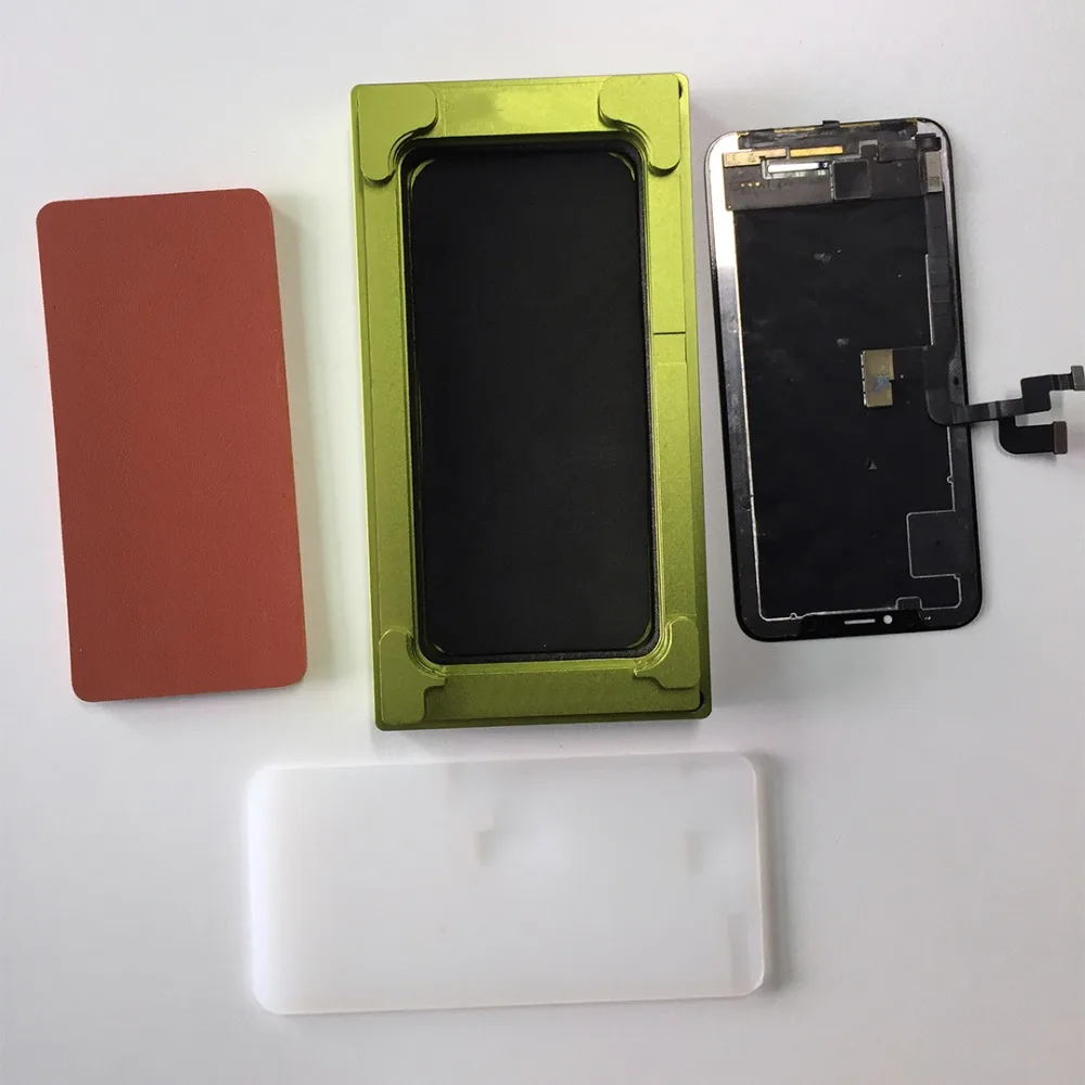 Unbent flex Green laminating Mold for iphone XS/X LCD display touch screen glass laminating repair very easy and efficient
Unbent flex Green laminating Mold for iphone XS/X LCD display touch screen glass laminating repair very easy and efficient