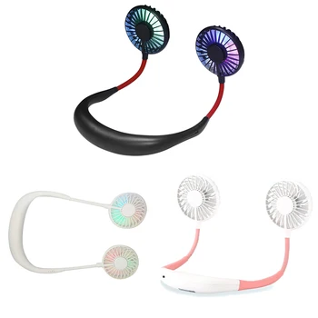 3 Gears Adjustable Mini USB LED Light Sports Fan Rechargeable Neck Hanging Style Dual Cooling Fans
3 Gears Adjustable Mini USB LED Light Sports Fan Rechargeable Neck Hanging Style Dual Cooling Fans