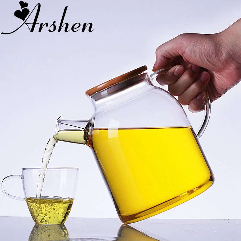 Arshen 1000ml/1800ml Glass Kettle Water Jug Heat Resistant Flower With Bamboo Lid Stainless Steel Filter Juice Container
Arshen 1000ml/1800ml Glass Kettle Water Jug Heat Resistant Flower With Bamboo Lid Stainless Steel Filter Juice Container