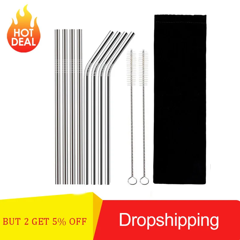 4/8Pcs Reusable Drinking Straw High Quality 304 Stainless Steel Metal Sturdy Bent Straight Straw with Cleaner Brush For Mugs
4/8Pcs Reusable Drinking Straw High Quality 304 Stainless Steel Metal Sturdy Bent Straight Straw with Cleaner Brush For Mugs
