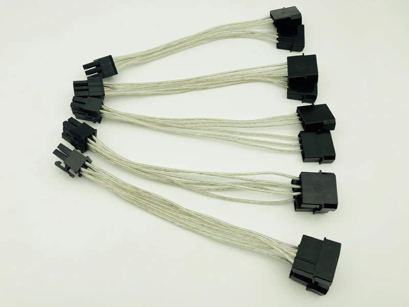 

5PCS Dual 4Pin Molex IDE to 6Pin PCIE Graphic Card Power Cable Adapter Supply PC Video Card Connector Cable Converter for Mining