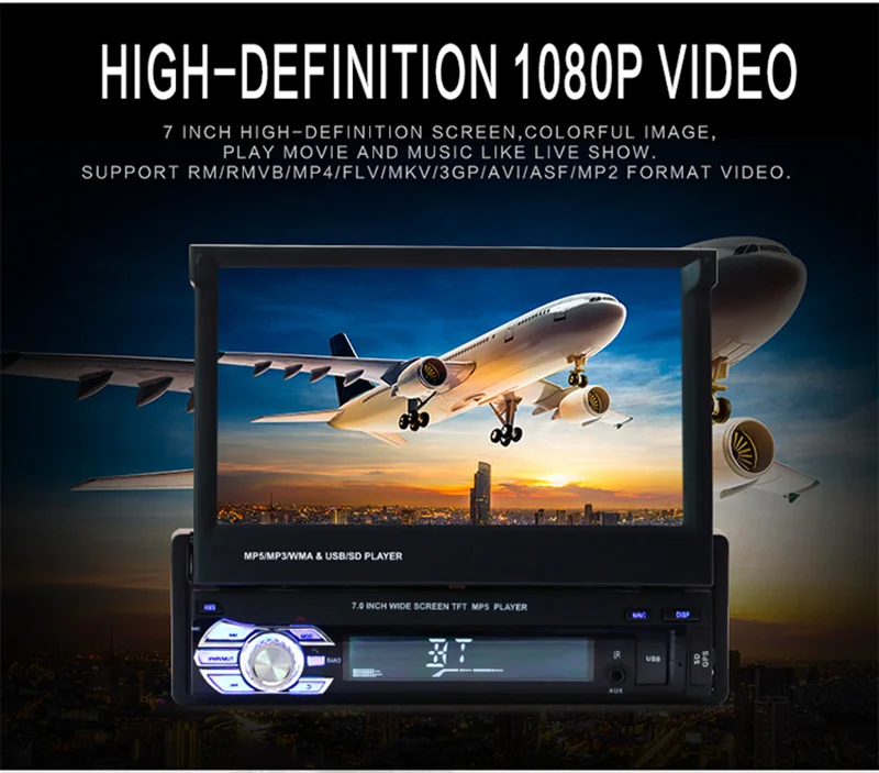 Flash Deal Retractable 1 Din Car Radio with gps and screen touch Multimedia Car Player 7" Auto Radio Stereo FM Bluetooth MP5 Audio Player 9 Flash Deal Retractable 1 Din Car Radio with gps and screen touch Multimedia Car Player 7" Auto Radio Stereo FM Bluetooth MP5 Audio Player 9