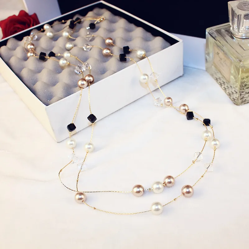 2019 New Crystal Pearl Sweater Chain Necklace High Quality Fashion Clothing Accessories Ornaments Fine Jewelry Gift
2019 New Crystal Pearl Sweater Chain Necklace High Quality Fashion Clothing Accessories Ornaments Fine Jewelry Gift