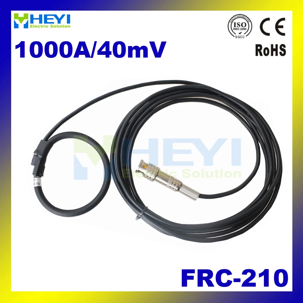 FRC-210 Input 1-1000A Output 40mV with BNC connector Inner diameter 60mm Flexible Rogowski Coil
FRC-210 Input 1-1000A Output 40mV with BNC connector Inner diameter 60mm Flexible Rogowski Coil
