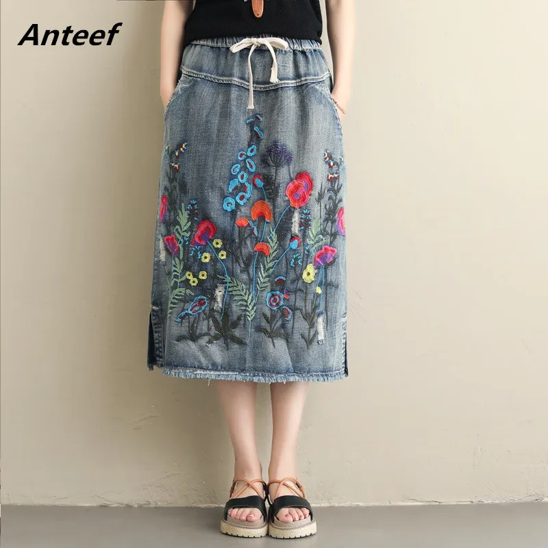 2023 vintage high waist spring summer saias femininas casual loose long denim skirt women skirts female clothes
2023 vintage high waist spring summer saias femininas casual loose long denim skirt women skirts female clothes