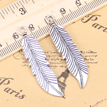 38pcs Charms For Jewelry Making feathers tree leaf 45x11mm Antique Silver Plated Pendants DIY Tibetan Silver Bracelet Necklace
38pcs Charms For Jewelry Making feathers tree leaf 45x11mm Antique Silver Plated Pendants DIY Tibetan Silver Bracelet Necklace